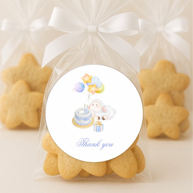 Whimsical Watercolor Lamb Birthday Stickers  (Von Creator hochgeladen)