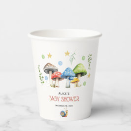 Whimsical Watercolor Mushroom Baby Dusche Pappbecher