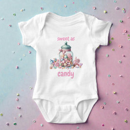 Whimsical Watercolor Süßigkeiten Baby Strampler