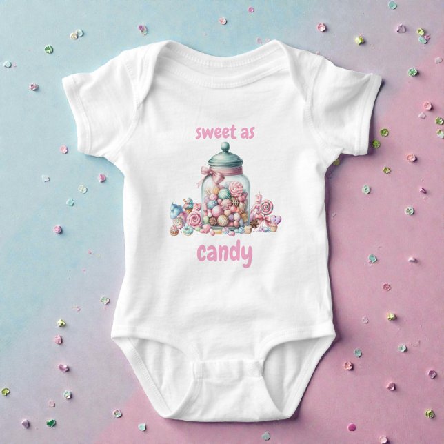 Whimsical Watercolor Sweet Candy Baby Strampler (Von Creator hochgeladen)