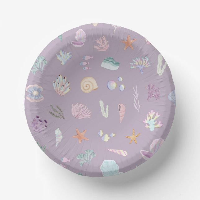 Whimsical Watercolor Untermeerkatze Party Pappteller (Vorderseite)