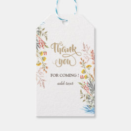 Whimsical Watercolor-Wildblume getrocknet Geschenkanhänger