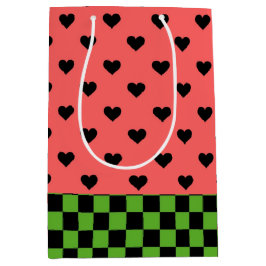 Whimsical Watermelon Colors Gemustert Mittlere Geschenktüte