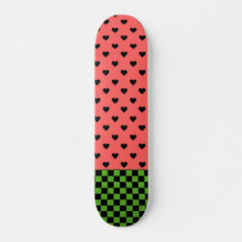 Whimsical Watermelon Colors Gemustert Skateboard
