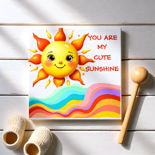 Whimsical Waves Sunshine Kinderzimmer Leinwanddruck