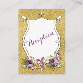 Whimsical Wedding Card | IMITATE Gold Foil Begleitkarte