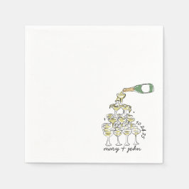 Whimsical Wedding Cocktail Napkins Serviette