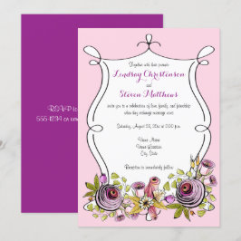 Whimsical Wedding Einladung | Aquarell Florals