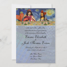 Whimsical Wedding Einladung farbenfroh einzigartig