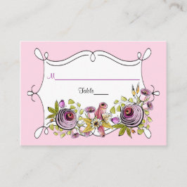 Whimsical Wedding Platzkarte | Aquarell Florals