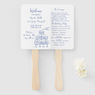 Whimsical Wedding Programmfan Fächer