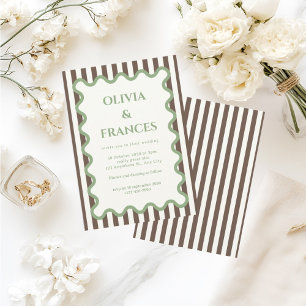 Whimsical Wedding Suite, Wavy Einladung