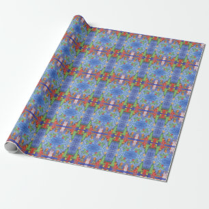 Whimsical Weihnachten Cheer Aquarellmalerei Geschenkpapier