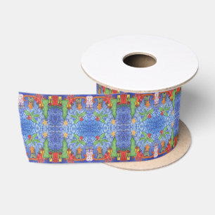 Whimsical Weihnachten Cheer Aquarellmalerei Satinband