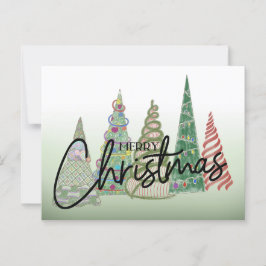 Whimsical Weihnachtsbaumen Urlaub PostCard Postkarte