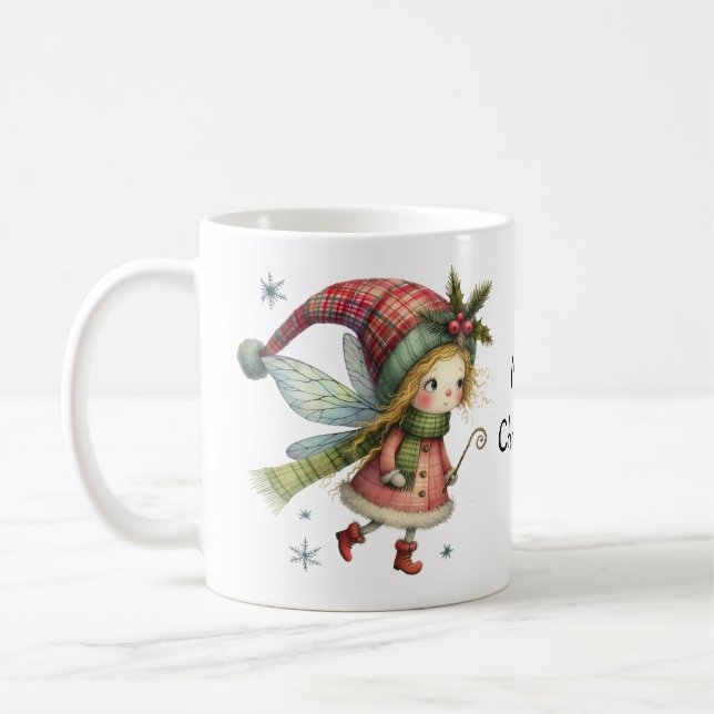 Whimsical Weihnachtsgebäck mit Holly und Berries Kaffeetasse (Links)