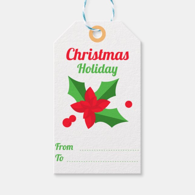 Whimsical Weihnachtsgeschenke Tags Geschenkanhänger (Vorderseite)