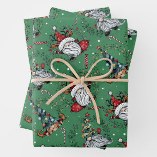Whimsical Weihnachtsgnomes Geschenkpapier Set