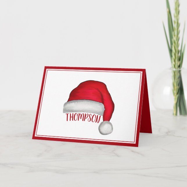 Whimsical Weihnachtskarte Nordpol Trendy Feiertagskarte (Vorderseite)