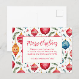 Whimsical Weihnachtsschmuck Vintag Feiertagspostkarte