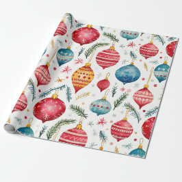 Whimsical Weihnachtsschmuck Vintag Geschenkpapier