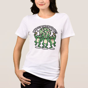 Whimsical "Wer Lasse die Frösche aus?" Tri-Blend Shirt