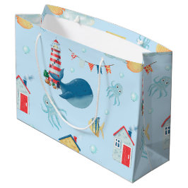 Whimsical Whale Große Geschenktüte