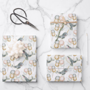 Whimsical Whale Ocean Party Geschenke Geschenkpapier Set
