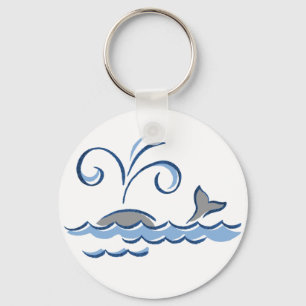 Whimsical Whale Schlüsselanhänger