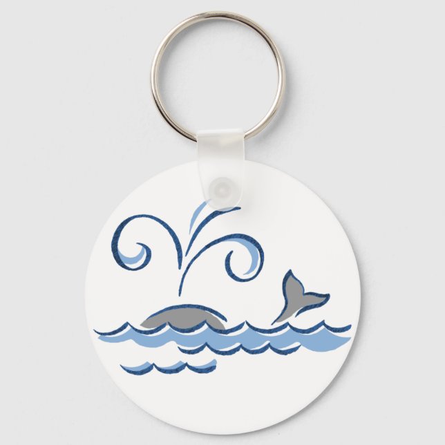 Whimsical Whale Schlüsselanhänger (Vorderseite)