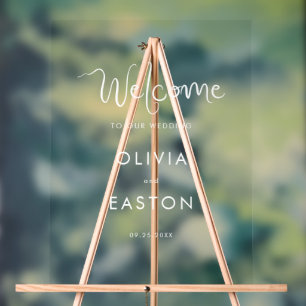 Whimsical White Mariage manuscrit Bienvenue