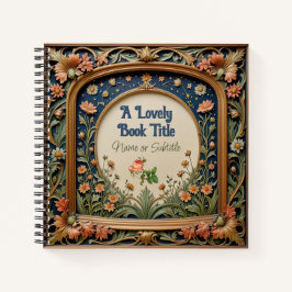 Whimsical Wildblume Abend William Morris Style Notizbuch