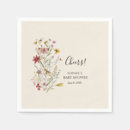 Whimsical Wildblume Baby im Blut Serviette