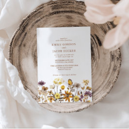 Whimsical Wildblume Boho Wedding Einladung