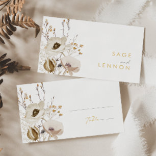 Whimsical Wildblume Flat Wedding Platzkarte