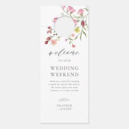 Whimsical Wildblume Garden Hochzeit nicht stören Türanhänger