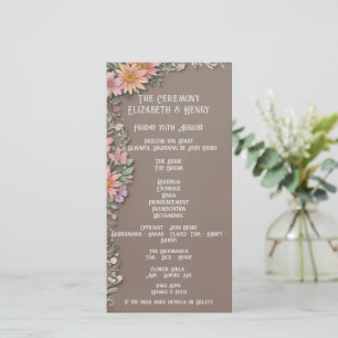 Whimsical Wildblume Hochzeit Zeremonie Einladung