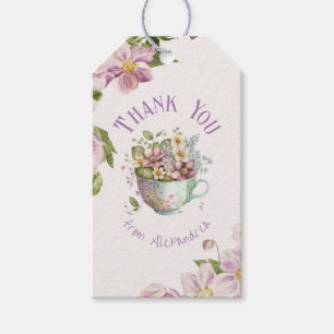 Whimsical Wildblume Märchensee Teezeremonie Party Geschenkanhänger