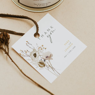 Whimsical Wildblume Vielen Dank für Ihre Unterstüt Geschenkanhänger