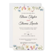 Whimsical Wildblumen-Wiese-Schmetterling-Hochzeit