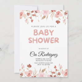 Whimsical Wildflower Floral Boho Babyparty-Einladu Einladung