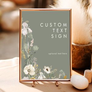 Whimsical Wildflower Sage Karten und Geschenke Maß Poster