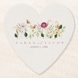 Whimsical Wildflowers Garden Wedding Untersetzer