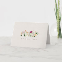Whimsical Wildflowers Gartenhochzeit Dankeschön