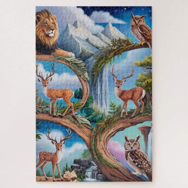 Whimsical Wildlife Fantasy Intricentive Miniatur (Vertikal)