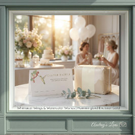 Whimsical Wings & Watercolor Wishes | Hummingbird Begleitkarte