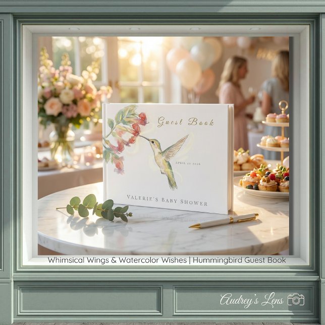Whimsical Wings & Watercolor Wishes | Hummingbird  Gästebuch (Whimsical Wings & Watercolor Wishes | Hummingbird Guest Book)