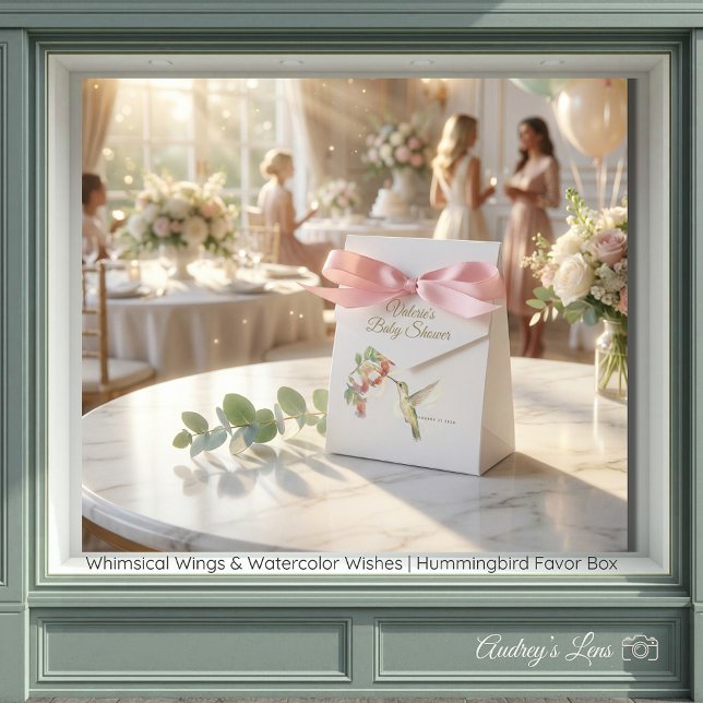 Whimsical Wings & Watercolor Wishes | Hummingbird  Geschenkschachtel (Whimsical Wings & Watercolor Wishes | Hummingbird Favor Boxes)