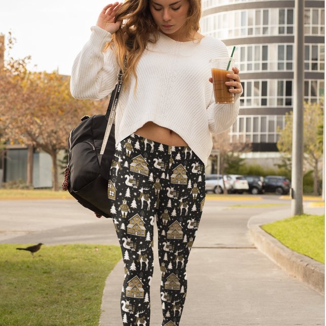 Whimsical Winter Animal Town Leggings (Von Creator hochgeladen)