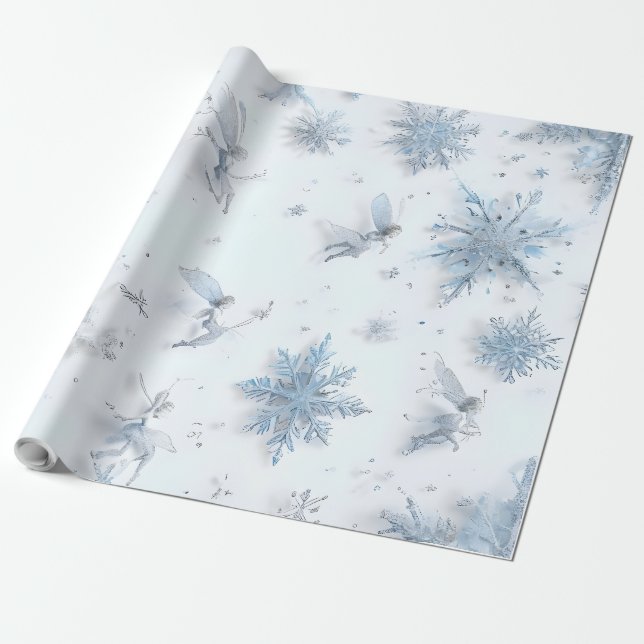 Whimsical Winter Fairy Geschenkpapier (Ungerollt)